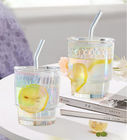 400ml Clear Glass Tumbler Water Cup with Straw and Lid Sealed Carry On for Daily Use