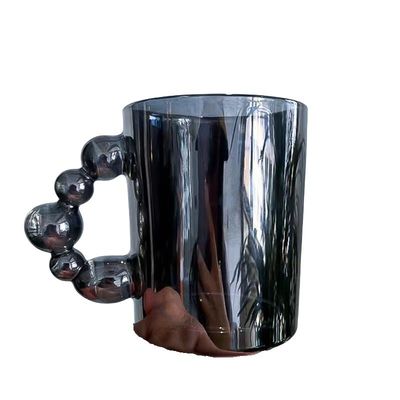 350ml Designed Glass Cup With Handle Reusable