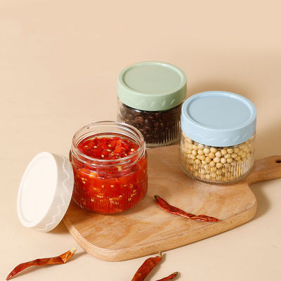 250ml Transparent Glass Jars with Customizable Logo Carton Packaging and Free Design Support