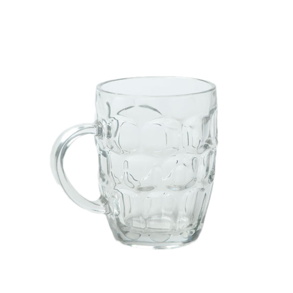 500ML Classic Glass Beer Mug With Handle Customized Acceptable
