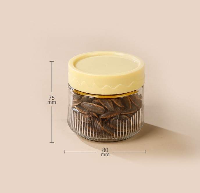 250ml Transparent Glass Jars with Customizable Logo Carton Packaging and Free Design Support