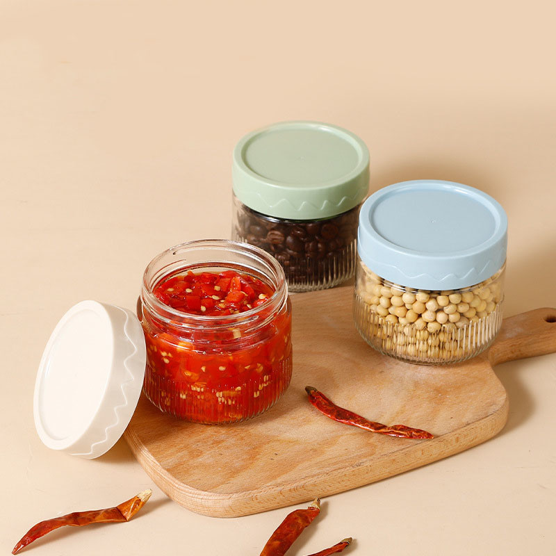 250ml Transparent Glass Jars with Customizable Logo Carton Packaging and Free Design Support